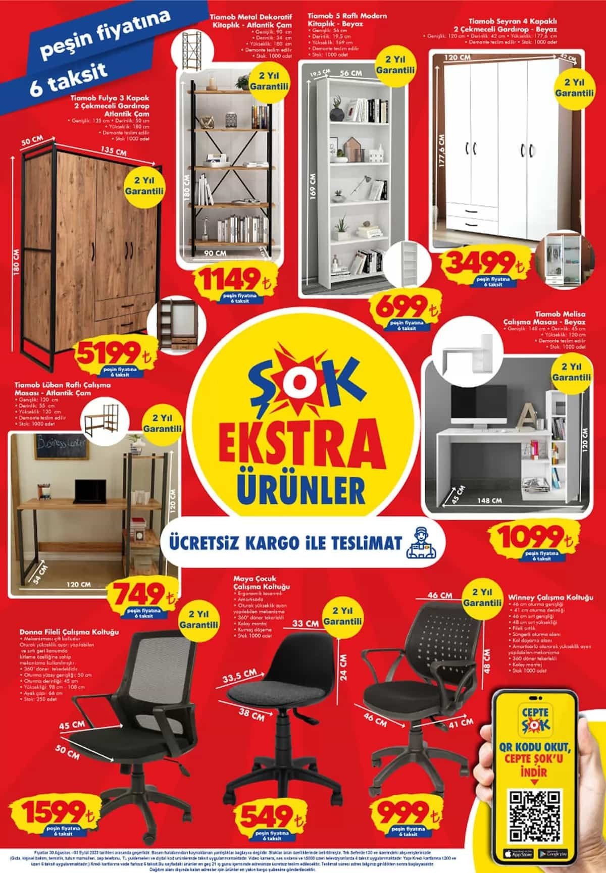 BUGÜN SATIŞA ÇIKTI ŞOK 30 Ağustos Aktüel Ürünler Kataloğu 2023: Kitaplık, gardrop, çalışma masası, sandalye ve okul ürünleri raflarda yerini aldı