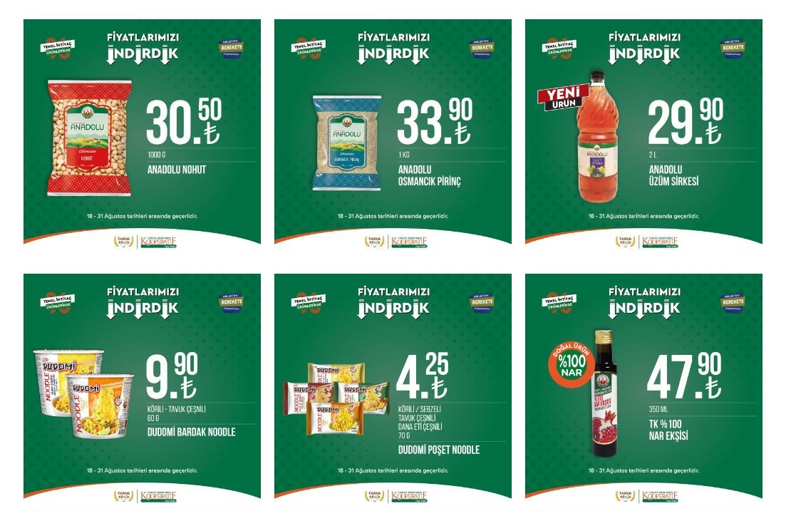 TARIM KREDİ İNDİRİMLİ ÜRÜNLER KATALOĞU 31 AĞUSTOS