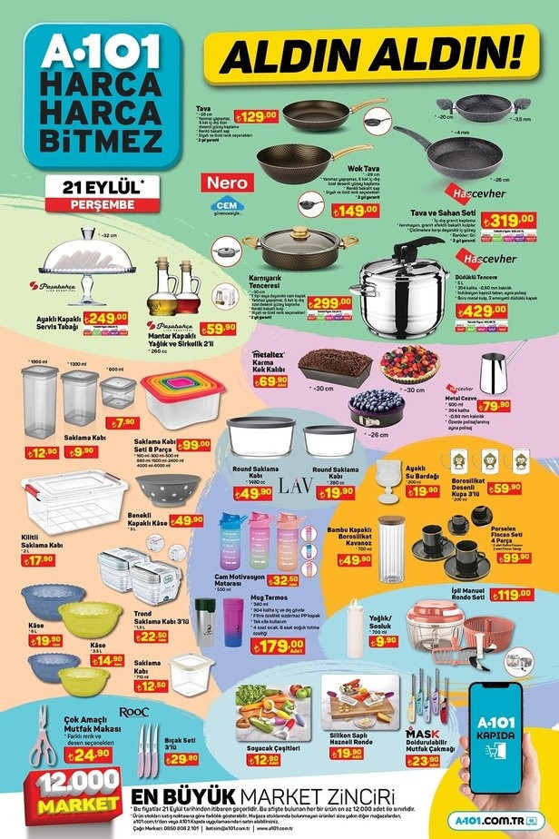 SATIŞTA A101 21 Eylül aktüel ürünler kataloğu 2023 | Full HD Android 13 Smart Led Tv, Airfryer Yağsız Fritöz, Overlok Makinesi  bu perşembe A101de...