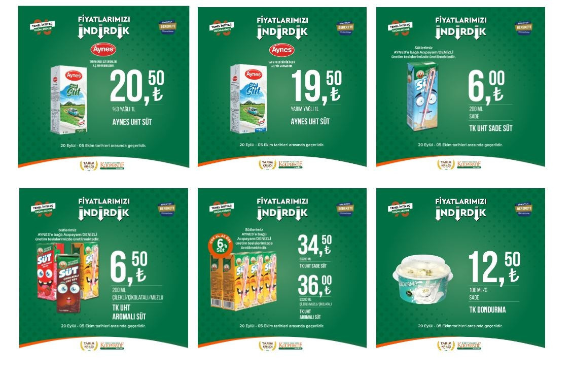Tarım Kredi Marketi’nde 47 üründe indirim fırsatı… Tarım Kredi 5 Ekim Kataloğu: Salça, Zeytinyağı, bakliyat ürünleri, tuvalet kağıdı ve şarküteri ürünleri