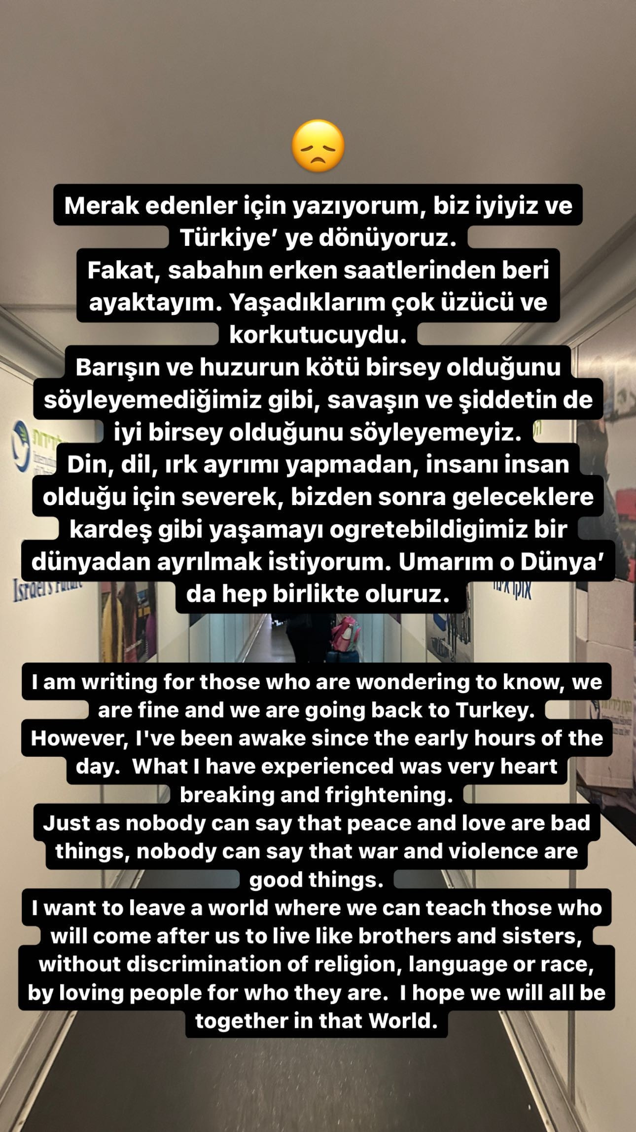 İşte o paylaşım...