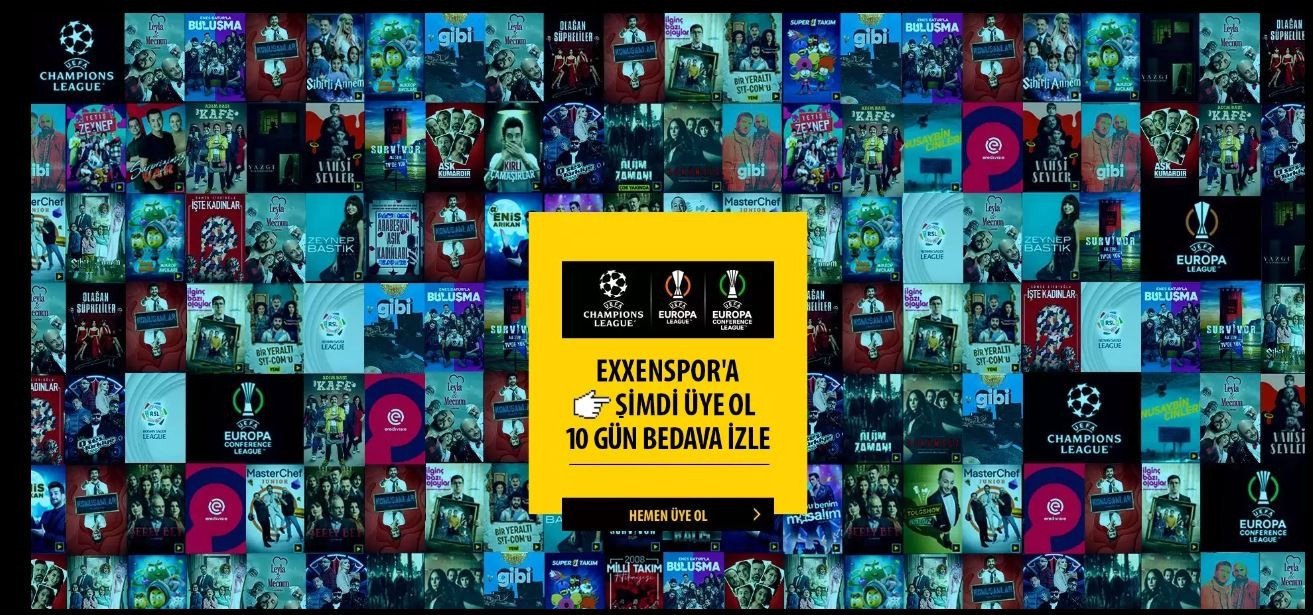 EXXEN ÜCRETSİZ NASIL ÜYE OLUNUR