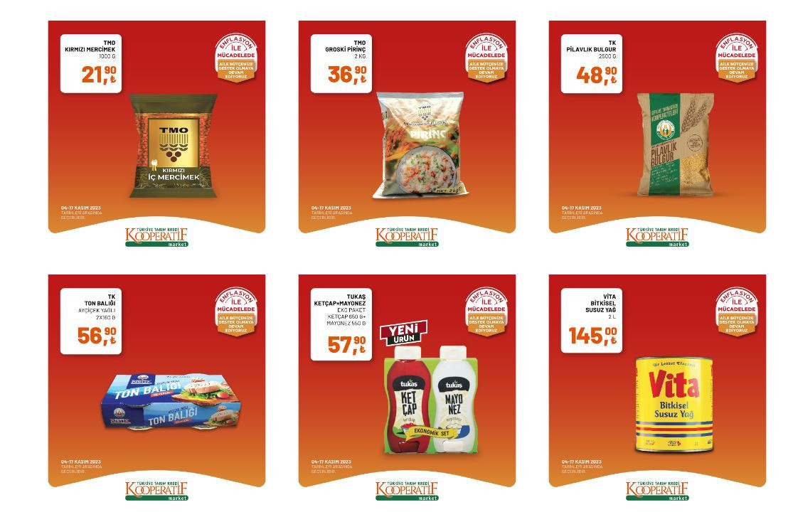 TARIM KREDİ 13-17 KASIM İNDİRİM LİSTESİ TARIM KREDİ 13-17 KASIM İNDİRİM LİSTESİ