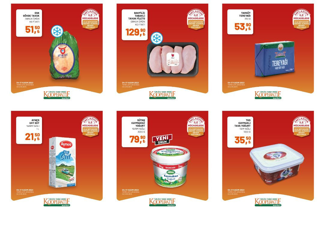 Çay, tereyağı, kağıt havlu, peçete, tuvalet kağıdı, çamaşır deterjanı ürünlerinde indirim Tarım Kredi Kooperatif Marketleri 13-17 Kasım indirimli ürünler listesi Çay, tereyağı, kağıt havlu, peçete, tuvalet kağıdı, çamaşır deterjanı ürünlerinde indirim Tarım Kredi Kooperatif Marketleri 13-17 Kasım indirimli ürünler listesi