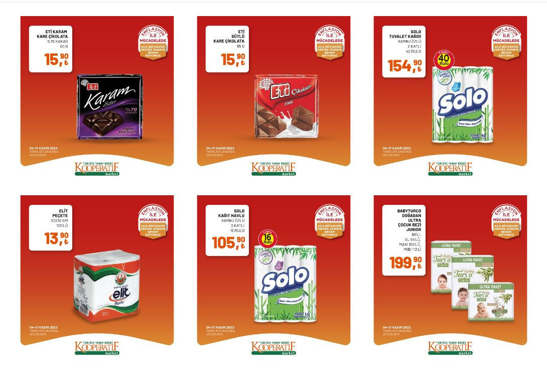 Çay, tereyağı, kağıt havlu, peçete, tuvalet kağıdı, çamaşır deterjanı ürünlerinde indirim Tarım Kredi Kooperatif Marketleri 13-17 Kasım indirimli ürünler listesi Çay, tereyağı, kağıt havlu, peçete, tuvalet kağıdı, çamaşır deterjanı ürünlerinde indirim Tarım Kredi Kooperatif Marketleri 13-17 Kasım indirimli ürünler listesi