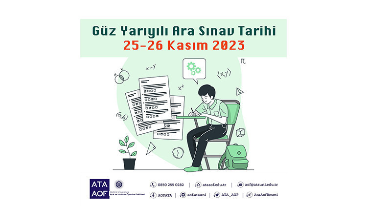 ATA AÖF SINAV TARİHLERİ 2023-2024
