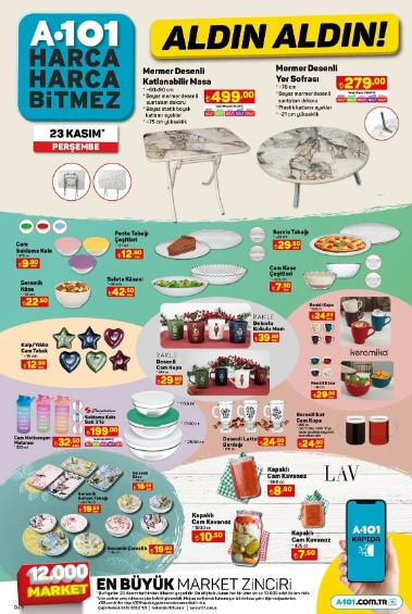 SATIŞTA A101 23 Kasım 2023 aktüel kataloğu || A101de bu hafta Vergisiz Cep Telefonu Modelleri, L Koltuk, Masa Takımı, Piyano, Gitar A101 online ve mağazalarda... SATIŞTA A101 23 Kasım 2023 aktüel kataloğu || A101de bu hafta Vergisiz Cep Telefonu Modelleri, L Koltuk, Masa Takımı, Piyano, Gitar A101 online ve mağazalarda...