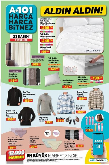 SATIŞTA A101 23 Kasım 2023 aktüel kataloğu || A101de bu hafta Vergisiz Cep Telefonu Modelleri, L Koltuk, Masa Takımı, Piyano, Gitar A101 online ve mağazalarda... SATIŞTA A101 23 Kasım 2023 aktüel kataloğu || A101de bu hafta Vergisiz Cep Telefonu Modelleri, L Koltuk, Masa Takımı, Piyano, Gitar A101 online ve mağazalarda...