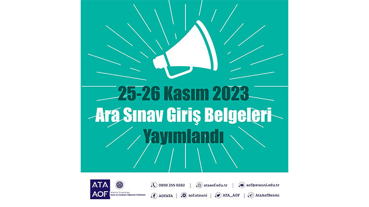 ATA AÖF VİZE SINAVI NE ZAMAN