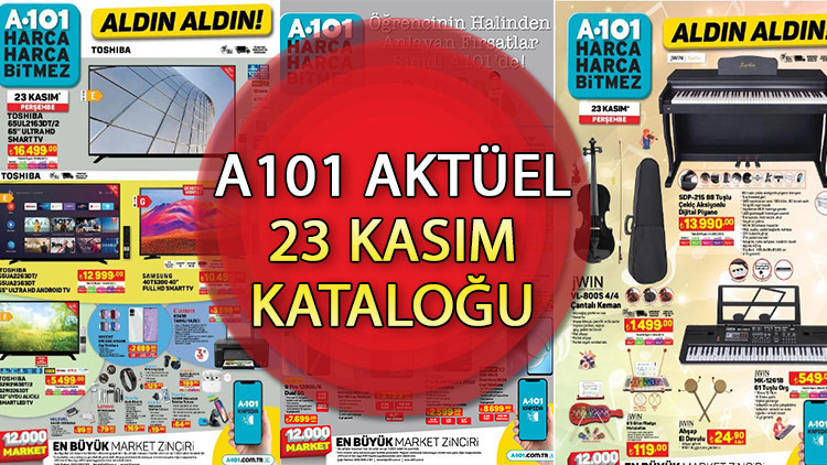SATIŞTA A101 23 Kasım 2023 aktüel kataloğu || A101de bu hafta Vergisiz Cep Telefonu Modelleri, L Koltuk, Masa Takımı, Piyano, Gitar A101 online ve mağazalarda... SATIŞTA A101 23 Kasım 2023 aktüel kataloğu || A101de bu hafta Vergisiz Cep Telefonu Modelleri, L Koltuk, Masa Takımı, Piyano, Gitar A101 online ve mağazalarda...