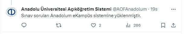AÖF CEVAP ANAHTARI AÇIKLANDI