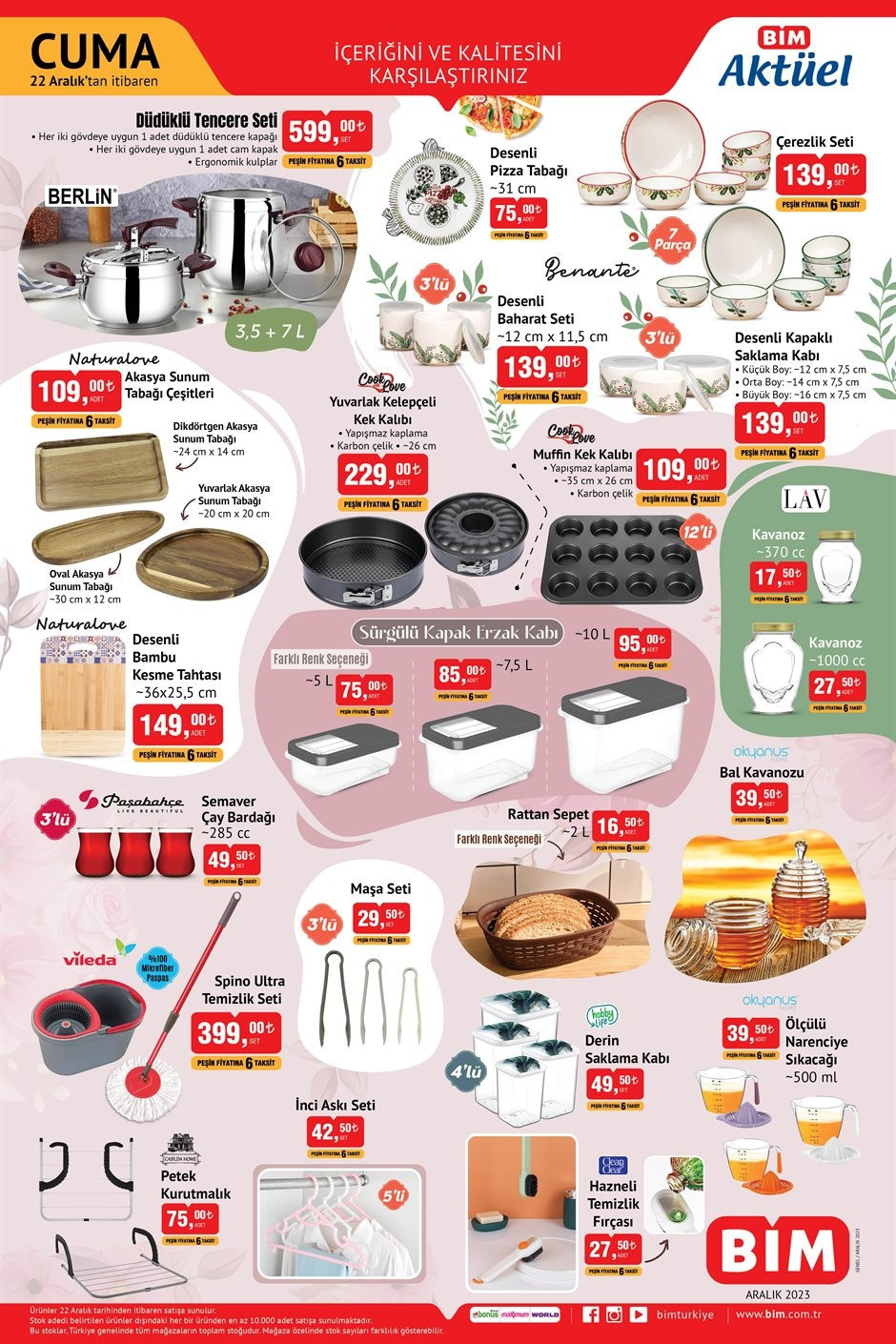 BİM AKTÜEL 22 ARALIK 2023 KATALOĞU