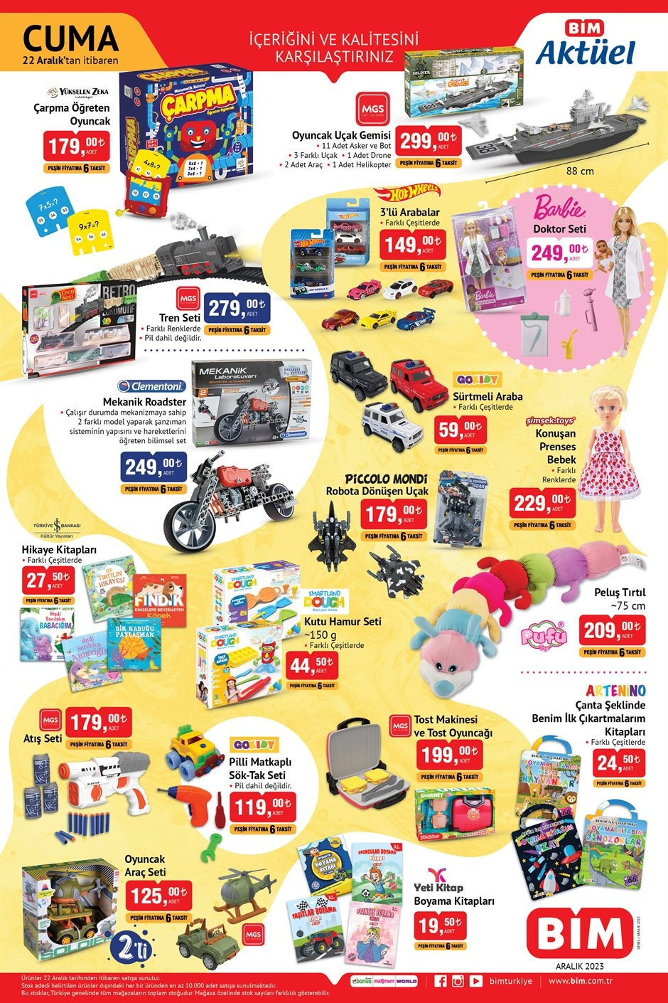BİM AKTÜEL 22 ARALIK 2023 KATALOĞU