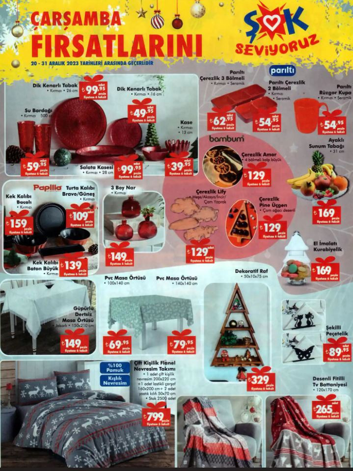 ŞOK AKTÜEL ÜRÜNLER KATALOĞU 20 ARALIK ÇARŞAMBA