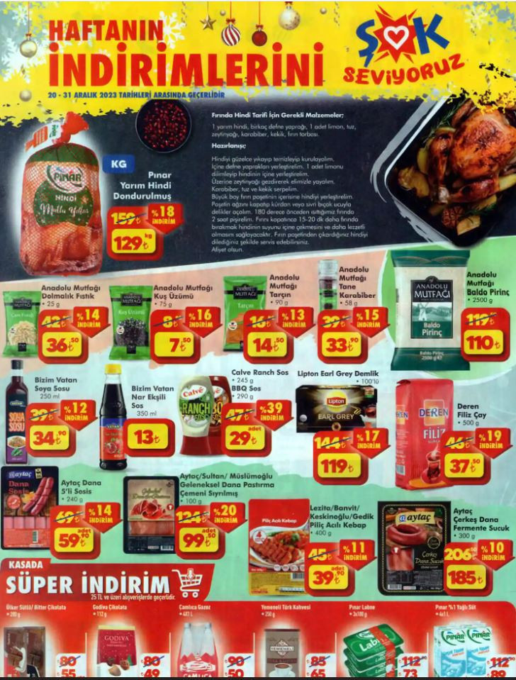 ŞOK Aktüel Ürünler Kataloğu 20 Aralık Çarşamba: Yeni katalog satışa sunuluyor Yılbaşı temalı ürünler ŞOK market raflarında