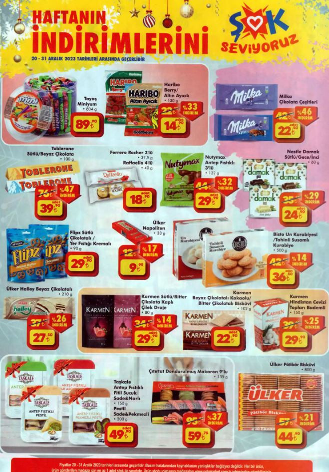 ŞOK Aktüel Ürünler Kataloğu 20 Aralık Çarşamba: Yeni katalog satışa sunuluyor Yılbaşı temalı ürünler ŞOK market raflarında