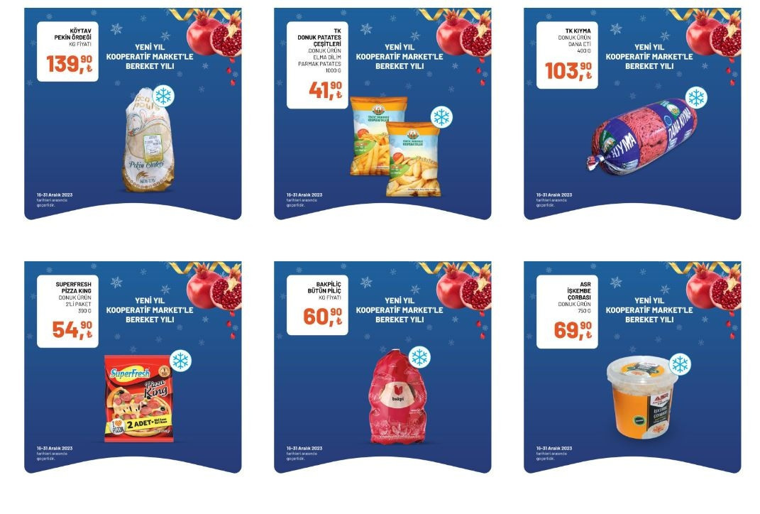 TARIM KREDİ KOOPERATİF MARKETLERİ 18-31 ARALIK İNDİRİMLERİ