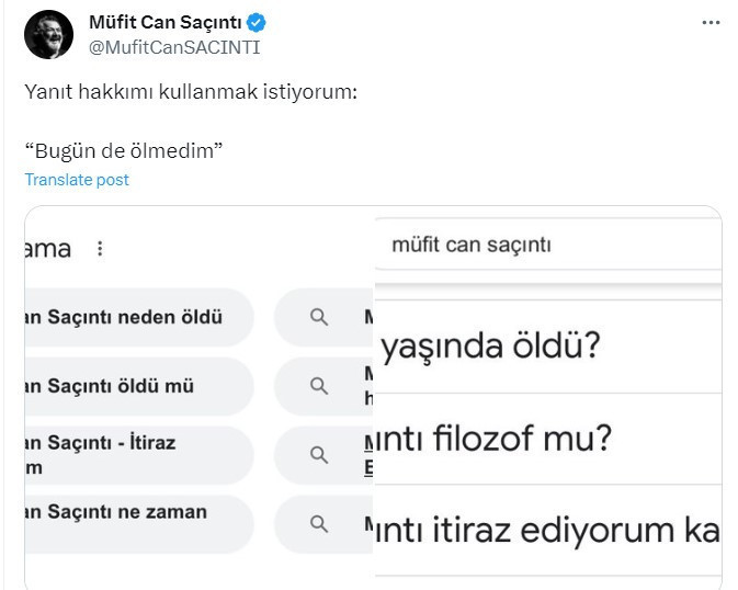 BUGÜN DE ÖLMEDİM... BUGÜN DE ÖLMEDİM...