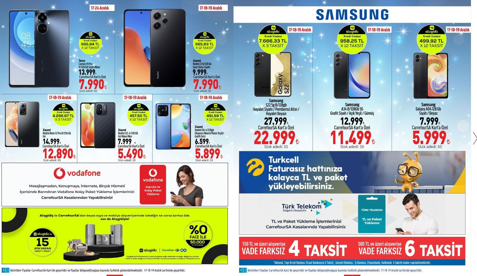 CarrefourSA 21-31 Aralık Kataloğu (İndirimli ürünler listesi) | Yılbaşı ağacı, süslemeler, dik saplı süpürge, Airfryer, yemek takımı, tablet ve televizyon çeşitleri