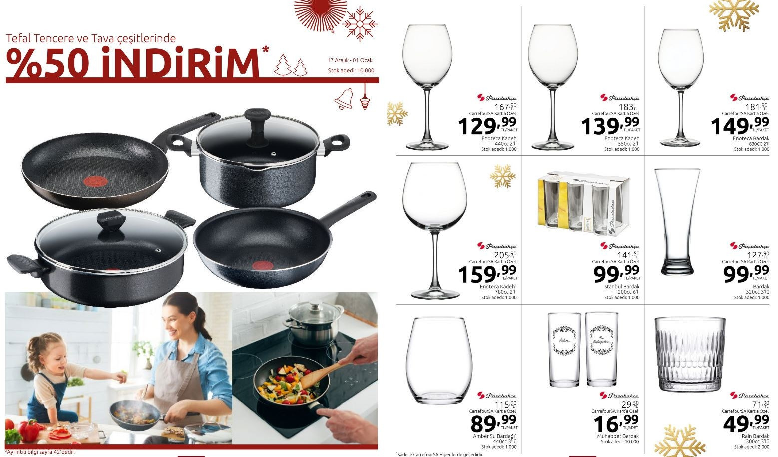 CarrefourSA 21-31 Aralık Kataloğu (İndirimli ürünler listesi) | Yılbaşı ağacı, süslemeler, dik saplı süpürge, Airfryer, yemek takımı, tablet ve televizyon çeşitleri