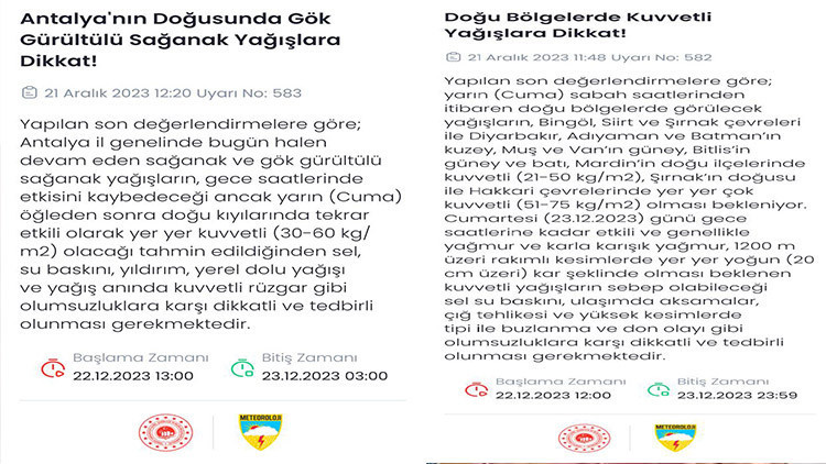 BUZLANMA, DON SEL SU BASKININA KARŞI DİKKAT