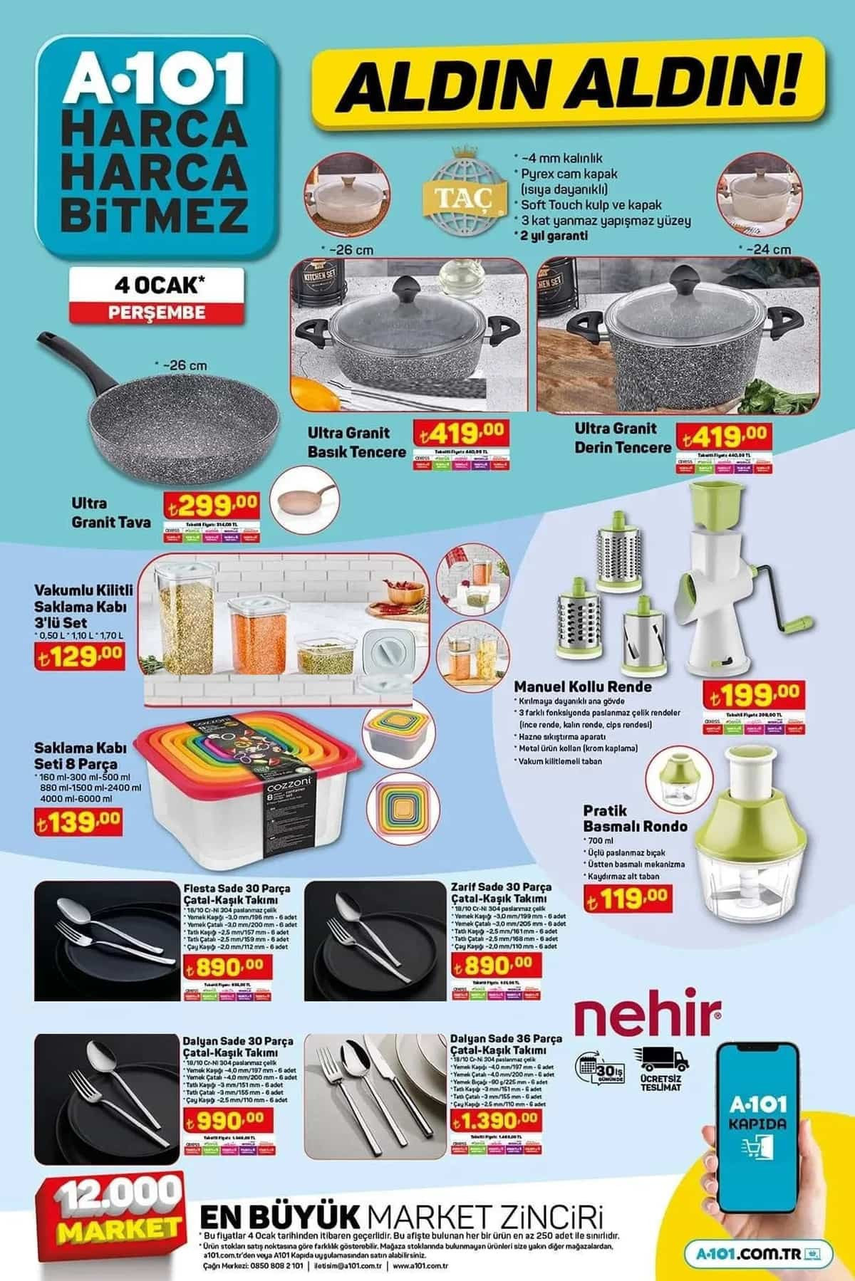 A101 4 Ocak Aktüel Ürünler Kataloğu 2024: A101’de bu hafta perde, çatal kaşık takımı, tencere, 3’lü kanepe, masa takımı, televizyon ve dikey süpürge satışa çıkıyor A101 4 Ocak Aktüel Ürünler Kataloğu 2024: A101’de bu hafta perde, çatal kaşık takımı, tencere, 3’lü kanepe, masa takımı, televizyon ve dikey süpürge satışa çıkıyor