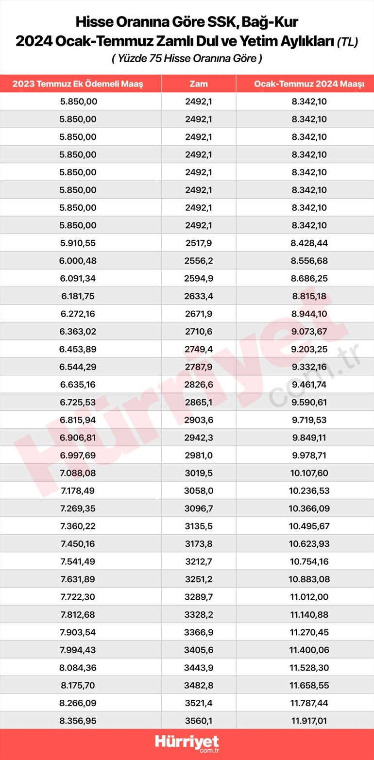 2024 ocak dul ve yetim maaşı ne kadar oldu, yüzde kaç zam yapıldı İşte, yeni dul ve yetim maaşları ve konu hakkında ayrıntılı bilgiler... 2024 ocak dul ve yetim maaşı ne kadar oldu, yüzde kaç zam yapıldı İşte, yeni dul ve yetim maaşları ve konu hakkında ayrıntılı bilgiler...
