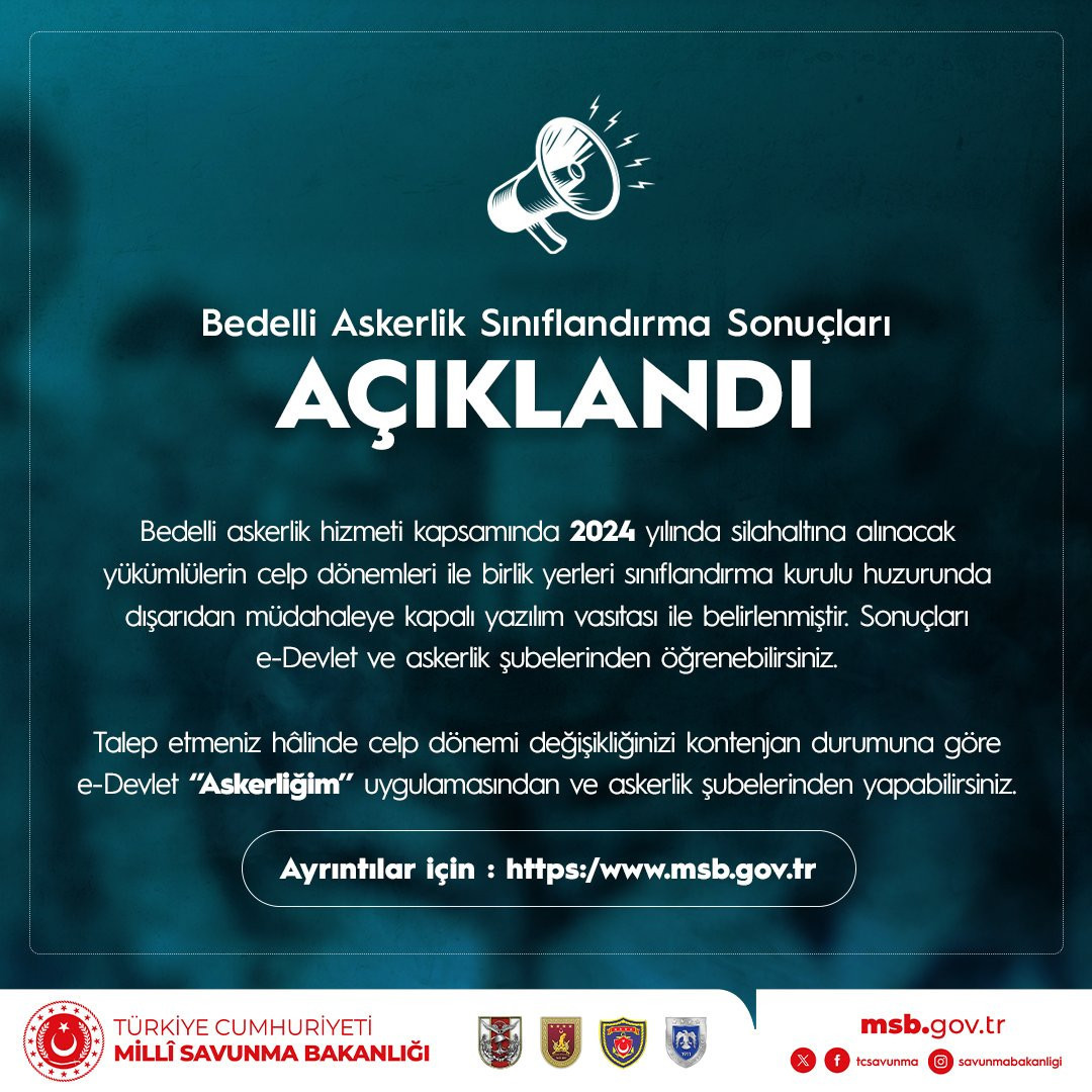 BEDELLİ ASKERLİK YERLERİ AÇIKLANDI