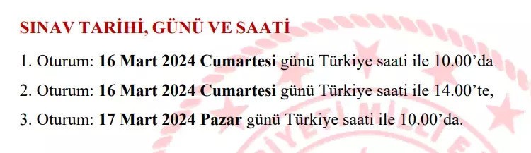 AÖL 2. DÖNEM SINAV TARİHİ, GÜNÜ VE SAATİ