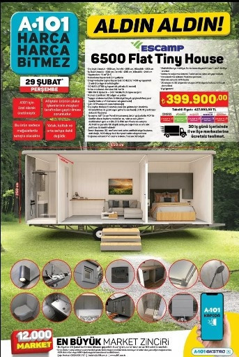 A101 29 Şubat 2024 aktüel kataloğu SATIŞTA  || A101 Tiny House getiriyor A101de bu hafta neler var