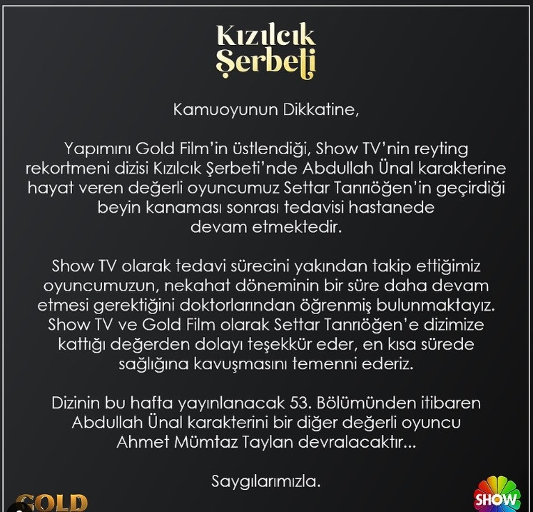 KIZILCIK ŞERBETİNİN ABDULLAH BEYİ AHMET MÜMTAZ TAYLAN OLDU
