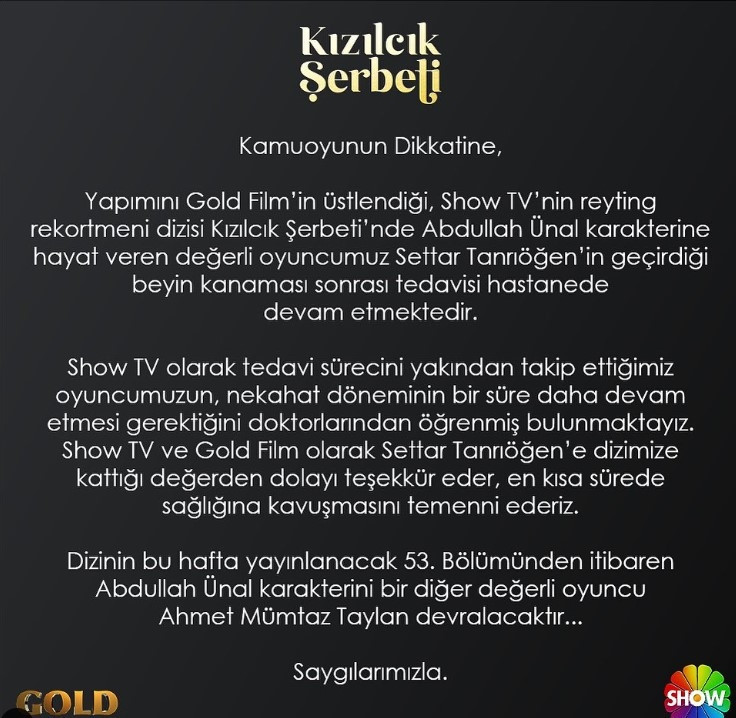 KIZILCIK ŞERBETİ APO DEĞİŞTİ