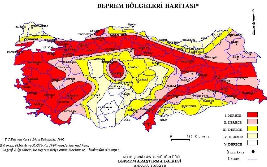MTA DİRİ FAY HARİTASI 2024