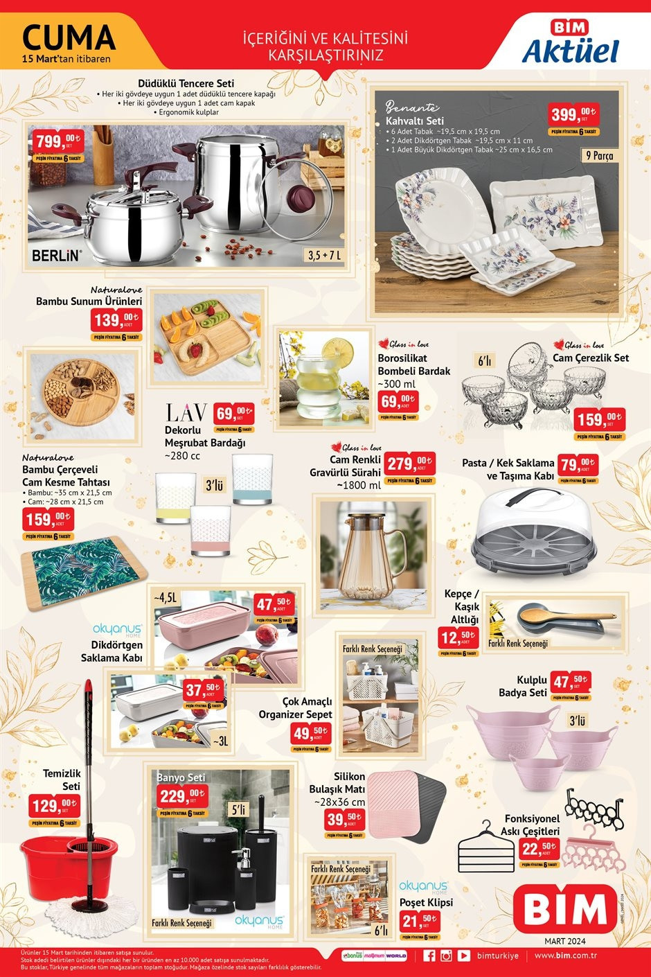 BİM 15 MART AKTÜEL KATALOĞU 2024 SATIŞTA Bimde bu haftta cuma neler var Gaming Laptop, Dikey Süpürge, Yağsız Airfryer BİMde...