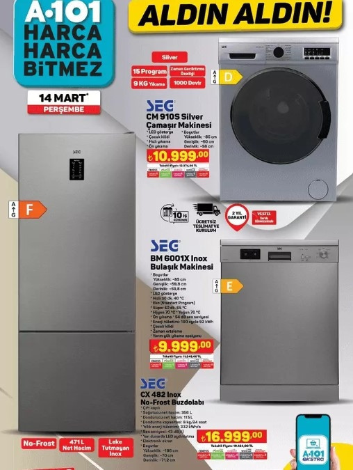 A101 14 MART 2024 KATALOĞU SATIŞTA A101de bu hafta neler var A101 4.00 Çekme Karavan, Elektrikli Moped getiriyor...