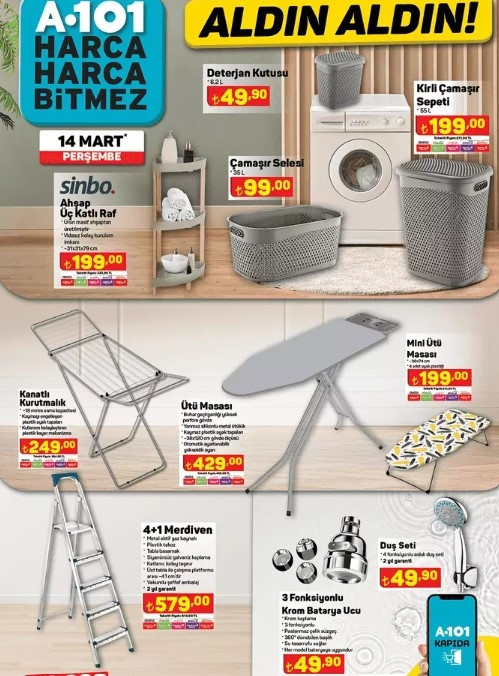 A101 14 MART 2024 KATALOĞU SATIŞTA A101de bu hafta neler var A101 4.00 Çekme Karavan, Elektrikli Moped getiriyor...