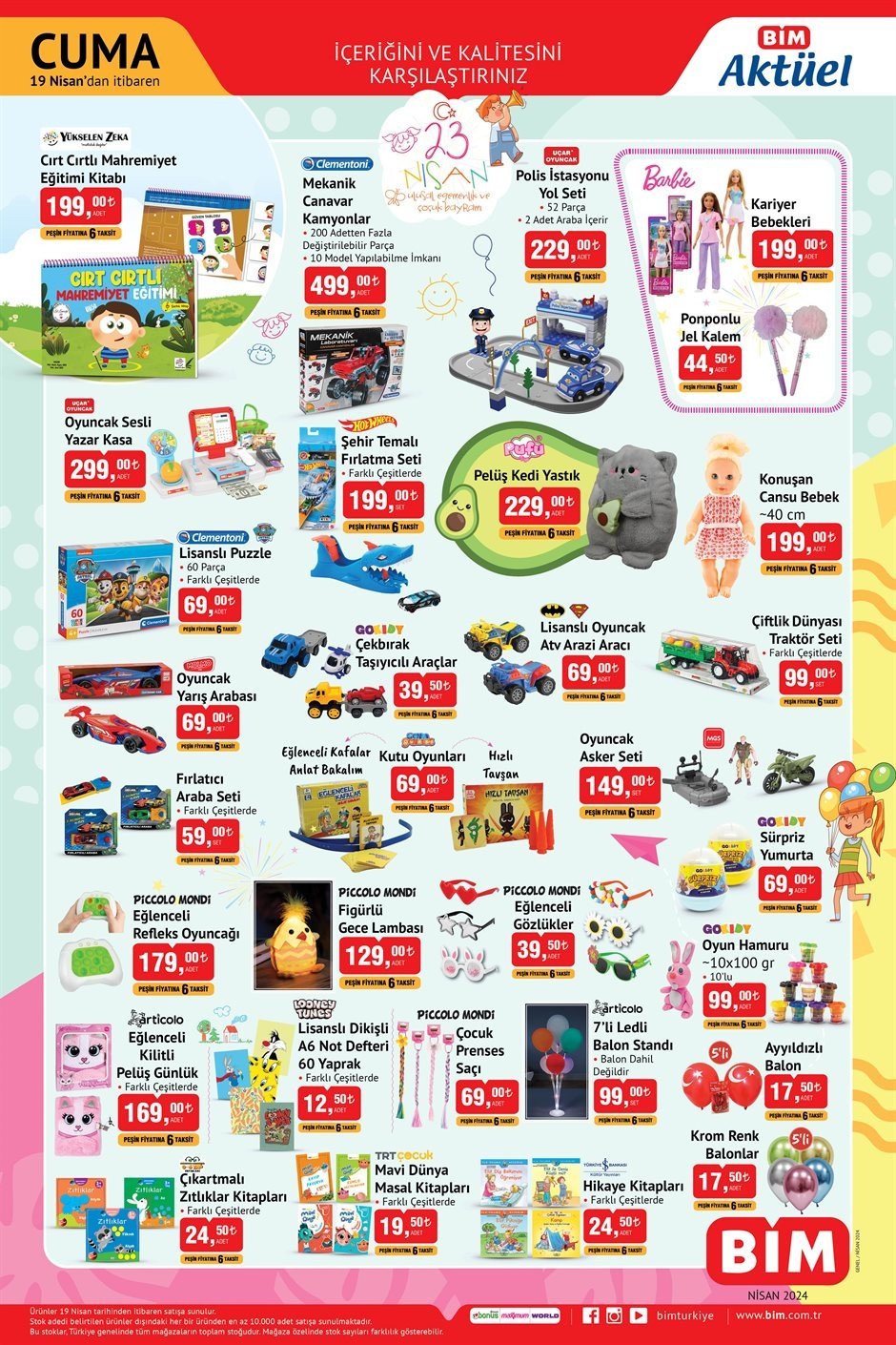 BİM AKTÜEL 19 NİSAN 2024 KATALOĞU SATIŞTA 🛒📌|| Bimde bu hafta cuma neler var Çocuk bisikleti, Işıklı scooter, Drone BİMde bu hafta...