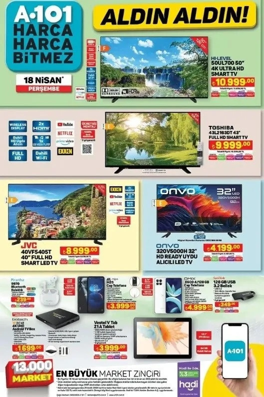 SATIŞTA A101 aktüel 18 Nisan 2024 indirimli ürünler kataloğu 🛒📌A101de bu hafta neler var A101 bu hafta Maxi Scooter, Epilasyon Cihazı getiriyor