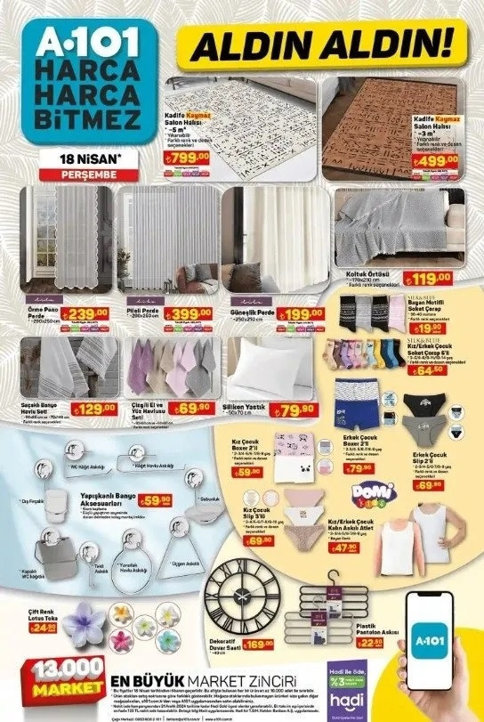 SATIŞTA A101 aktüel 18 Nisan 2024 indirimli ürünler kataloğu 🛒📌A101de bu hafta neler var A101 bu hafta Maxi Scooter, Epilasyon Cihazı getiriyor