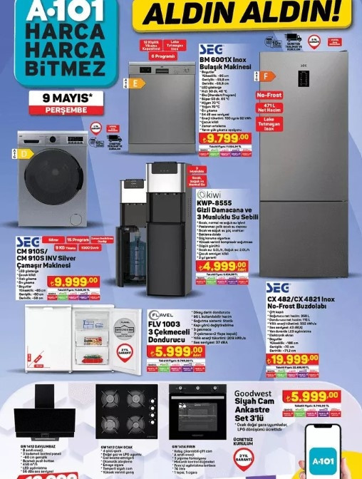 A101 9 MAYIS 2024 AKTÜEL - İNDİRİMLİ ÜRÜNLER  KATALOĞU (SATIŞTA) || A101de bu hafta neler var Anneler Günü Hediyeleri, Hamur Makinesi, Ev Aletleri  A101 online ve marketlerde...