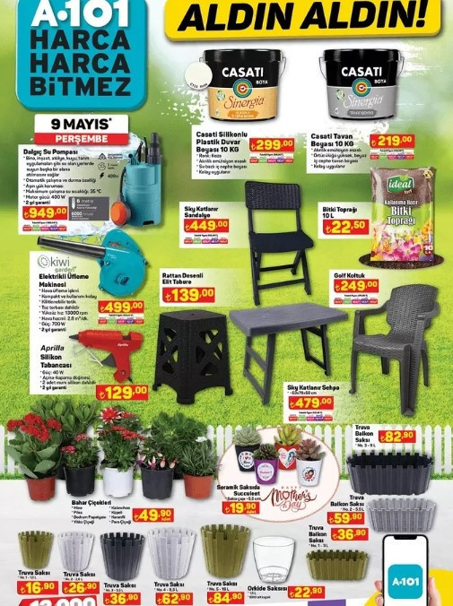 A101 9 MAYIS 2024 AKTÜEL - İNDİRİMLİ ÜRÜNLER  KATALOĞU (SATIŞTA) || A101de bu hafta neler var Anneler Günü Hediyeleri, Hamur Makinesi, Ev Aletleri  A101 online ve marketlerde...