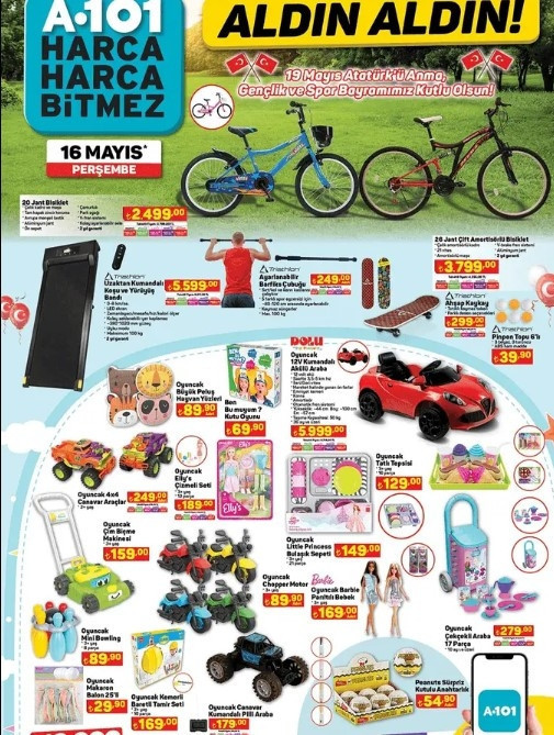 A101 AKTÜEL 16 MAYIS 2024 KATALOĞU RAFLARDA || 🛒📌 A101de bu hafta neler var A101 Elektrikli Motorlu Bisiklet getiriyor