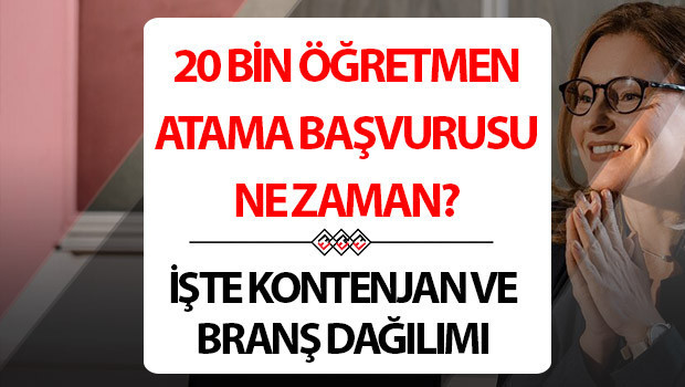 Öğretmen atama başvurusu ne zaman başlayacak | MEB 20 bin öğretmen atama kontenjanları 2024 ve branş dağılımı belli oldu... 2024 yılı öğretmen ataması kılavuzu Öğretmen atama başvurusu ne zaman başlayacak | MEB 20 bin öğretmen atama kontenjanları 2024 ve branş dağılımı belli oldu... 2024 yılı öğretmen ataması kılavuzu