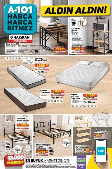 BUGÜN SATIŞTA A101 6 HAZİRAN 2024 KATALOĞU- İNDİRİMLİ ÜRÜNLER🛒📌 || A101de bu hafta neler var A101 Tiny House ve Kano Seti getiriyor...
