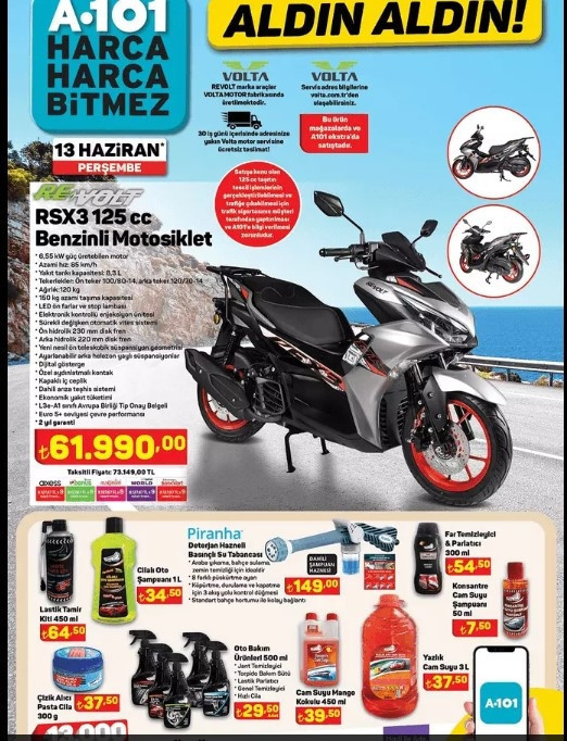 SATIŞTA A101 13 HAZİRAN 2024 KATALOĞU - AKTÜEL İNDİRİMLİ ÜRÜNLER🛒📌 || A101de bu hafta neler var A101 Motosiklet, Kamp Malzemeleri getiriyor...