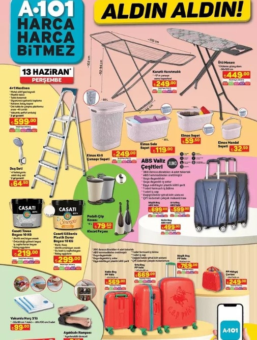SATIŞTA A101 13 HAZİRAN 2024 KATALOĞU - AKTÜEL İNDİRİMLİ ÜRÜNLER🛒📌 || A101de bu hafta neler var A101 Motosiklet, Kamp Malzemeleri getiriyor...
