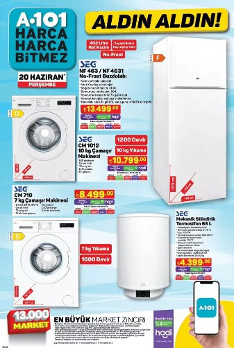 A101 AKTÜEL 20 HAZİRAN 2024 İNDİRİMLİ ÜRÜNLER