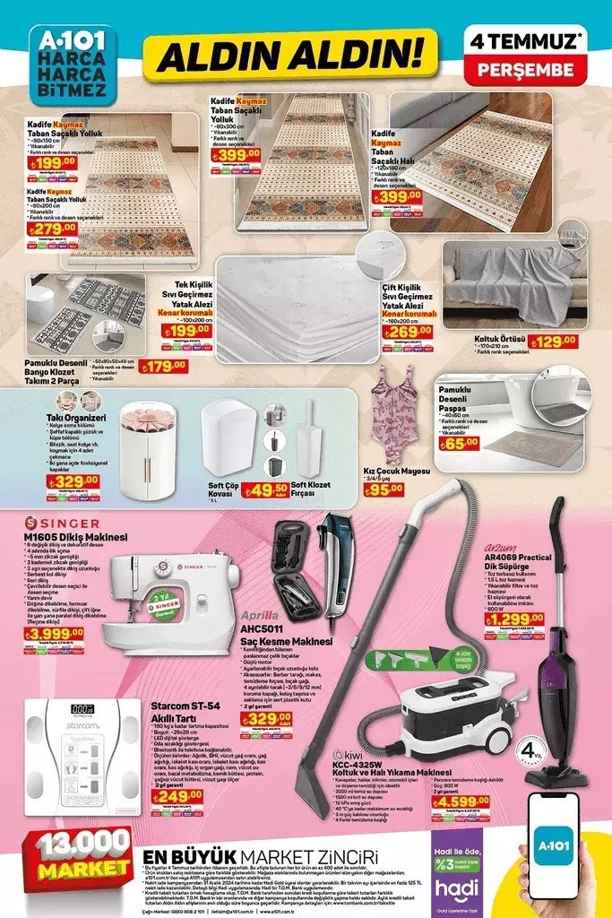 SATIŞTA A101 4 TEMMUZ 2024 KATALOĞU- İNDİRİMLİ ÜRÜNLER 🛒📌|| A101de bu hafta neler var A101 bu hafta Akülü Araba, Amortisörlü Bisiklet getiriyor...
