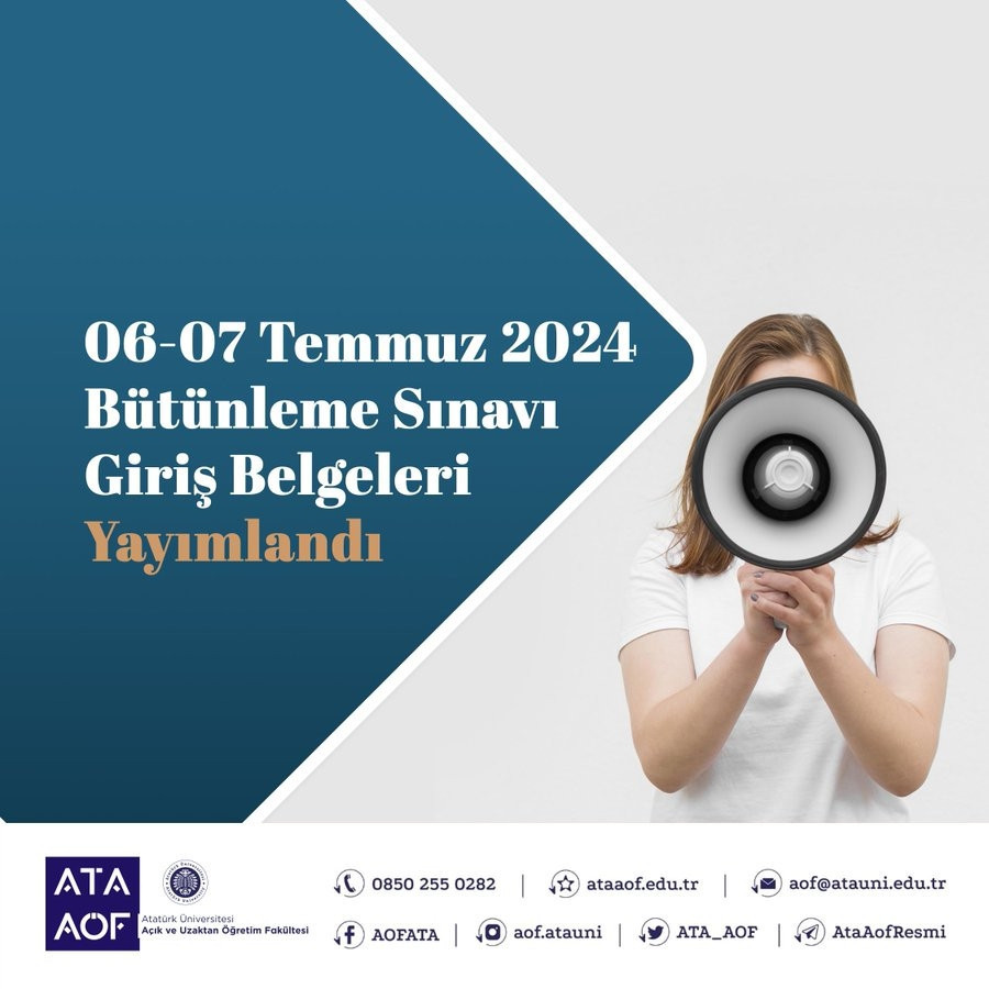 ATA AÖF SINAV GİRİŞ BELGESİ NASIL ALINIR