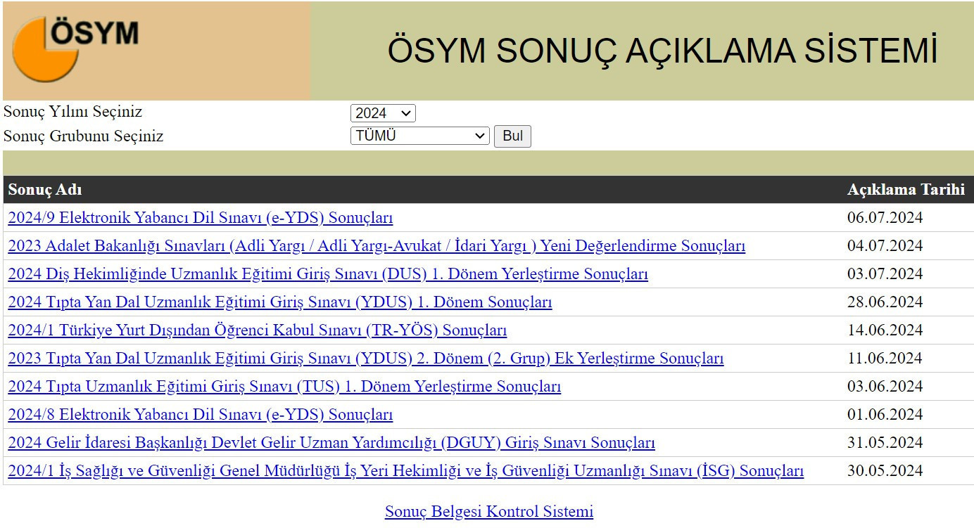 YKS SONUÇARI NASIL SORGULANIR